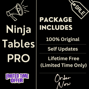 Ninja Tables PRO - The Most Advanced Tables WordPress Plugin